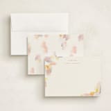 "softly brushed" - Personalized Stationery Cards in Peach by Monika Torun - Assembled