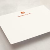 "Negroni" - Personalized Stationery Cards in Tangerine by Baumbirdy - Detail