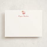 "Paloma (add-on)" - Personalized Stationery Cards in Grapefruit by Baumbirdy - Front