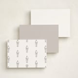 "Cocktail Shaker" - Personalized Stationery Cards in Coal by Baumbirdy - Back of Card Options