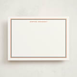 "Boulevard" - Personalized Stationery Cards in Burnt Orange by Megan Davis - Front