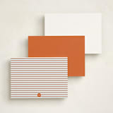 "Boulevard" - Personalized Stationery Cards in Burnt Orange by Megan Davis - Back of Card Options