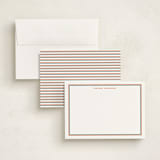 "Boulevard" - Personalized Stationery Cards in Burnt Orange by Megan Davis - Assembled
