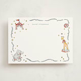 "Circus" - Personalized Stationery Cards in Sky by Pati Cascino - Front