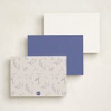 "My Fantastic World Suite" - Personalized Stationery Cards in Navy by Paloma Morand Monteil - Back of Card Options