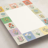 "Checkered flowers" - Personalized Stationery Cards in Marshmallow by Hanna Symonovych - Detail