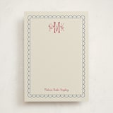 "Embroidery" - Personalized Stationery Cards in Berry by Heather Schertzer - Front