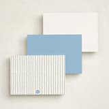 "Forli" - Personalized Stationery Cards in Celeste by Pati Cascino - Back of Card Options