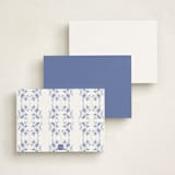 "Posies" - Personalized Stationery Cards in Marine by Susan Zinader - Back of Card Options
