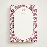 "Toile" - Personalized Stationery Cards in Mulberry by Jenna Holcomb - Front