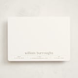 "Record" - Personalized Stationery Cards in Topaz by Alexandra Cohn - Front