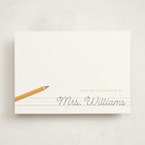 "Classroom Notes" - Personalized Stationery Cards in Sunflower by Poised Avenue - Front