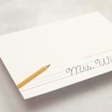 "Classroom Notes" - Personalized Stationery Cards in Sunflower by Poised Avenue - Detail