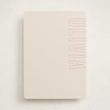 "Big Name" - Personalized Stationery Cards in Cream by Ilene Guy - Front