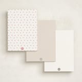 "Big Name" - Personalized Stationery Cards in Cream by Ilene Guy - Back of Card Options