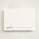 "minimalist note" - Personalized Stationery Cards in Noir by Ana de Sousa - Front