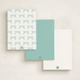 "Delicately" - Personalized Stationery Cards in Robins Egg by Paper Raven Co. - Back of Card Options