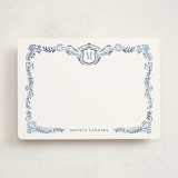 "Fresco" - Personalized Stationery Cards in Bluebell by Petra Kern - Front