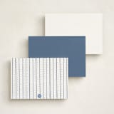 "Fresco" - Personalized Stationery Cards in Bluebell by Petra Kern - Back of Card Options
