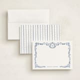 "Fresco" - Personalized Stationery Cards in Bluebell by Petra Kern - Assembled
