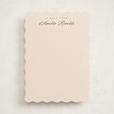 "Minimal Elegance" - Personalized Stationery Cards in Cream by Pixel and Hank - Front