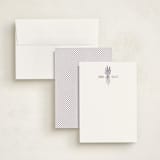 "Lavender Bouquet" - Personalized Stationery Cards in Lavender by Katie - Assembled