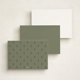 "Three Pines" - Personalized Stationery Cards in Ponderosa by Townsend Majors - Back of Card Options