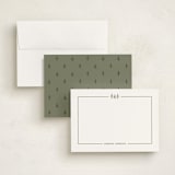 "Three Pines" - Personalized Stationery Cards in Ponderosa by Townsend Majors - Assembled