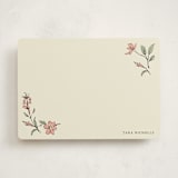 "Elegant Floral Stationery" - Personalized Stationery Cards in Coral by RachelYaej - Front