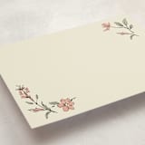 "Elegant Floral Stationery" - Personalized Stationery Cards in Coral by RachelYaej - Detail
