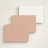 "Heart banner" - Personalized Stationery Cards in Rose by Stacey Meacham - Back of Card Options