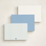"Stamped" - Personalized Stationery Cards in Periwinkle by Jenna Holcomb - Back of Card Options