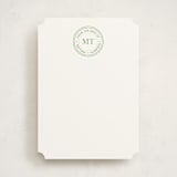 "Initials Seal" - Personalized Stationery Cards in Grass by Amber Podratz - Front