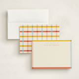 "Edge" - Personalized Stationery Cards in Coral by Ellen Schlegelmilch - Assembled