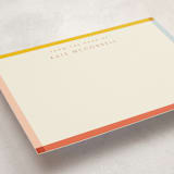"Edge" - Personalized Stationery Cards in Coral by Ellen Schlegelmilch - Detail