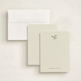 "friendliest flower" - Personalized Stationery Cards in Mint by Elizabeth Bishop - Assembled