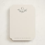 "Lined Laurels" - Personalized Stationery Cards in Midnight by Jessica Williams - Front