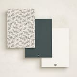 "Lined Laurels" - Personalized Stationery Cards in Midnight by Jessica Williams - Back of Card Options