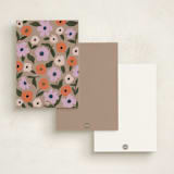 "Poppies" - Personalized Stationery Cards in Latte by Cass Loh - Back of Card Options