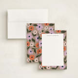 "Poppies" - Personalized Stationery Cards in Latte by Cass Loh - Assembled