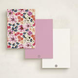 "Wildflowers" - Personalized Stationery Cards in Peony by Alethea and Ruth - Back of Card Options