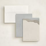 "Mountain View" - Personalized Stationery Cards in Stone by Erin German - Assembled