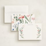 "Botanical" - Personalized Stationery Cards in Spring by Elly - Assembled