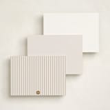 "Minimal Flair" - Personalized Stationery Cards in Rust by Tamara Hilje - Back of Card Options