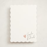"Signed Heart" - Personalized Stationery Cards in Blush by Adelyn T. - Front