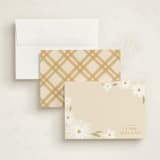 "Happy Daisies" - Personalized Stationery Cards in Buttercream by Robert and Stella - Assembled