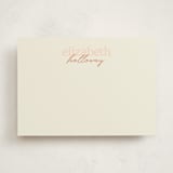"Stacked Names" - Personalized Stationery Cards in Salmon by Ellen Schlegelmilch - Front