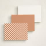 "Stacked Names" - Personalized Stationery Cards in Salmon by Ellen Schlegelmilch - Back of Card Options