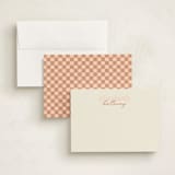 "Stacked Names" - Personalized Stationery Cards in Salmon by Ellen Schlegelmilch - Assembled