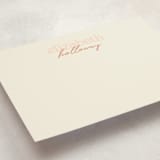 "Stacked Names" - Personalized Stationery Cards in Salmon by Ellen Schlegelmilch - Detail